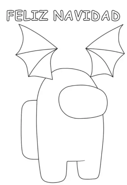 among us dibujo navidad colorear