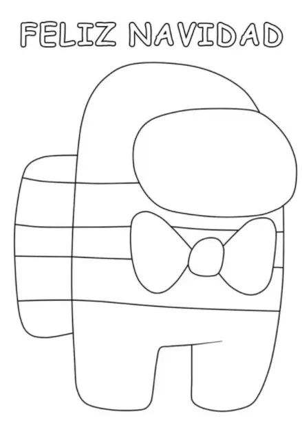among us feliz navidad dibujo