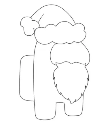 colorear among us papa noel