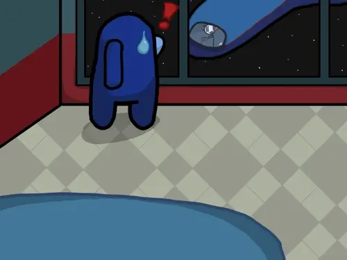 among us wallpaper blue sticktim